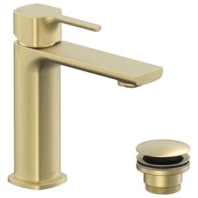 Vado Veva Mono Basin Mixer (Brushed Brass)