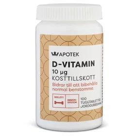 Kronans Apotek D-vitamin 10 µg 100 Tablets