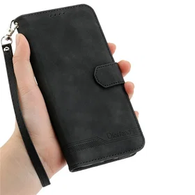 DIERFENG Wallet Case with Kickstand and Wrist Strap for Samsung Galaxy A57 5G