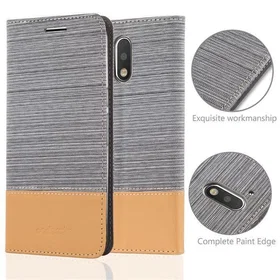 Cadorabo Wallet Case med Magnetisk Lukning, Stativ og Kortlomme for Motorola Mot