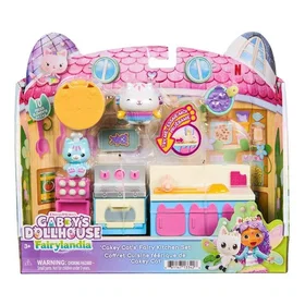Spin Master Gabby's Dollhouse Fairylandia Cakey Cat's Fairy Kitchen 10-Pieces Set