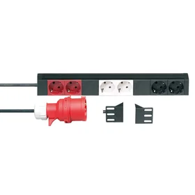 Adam Hall 6-Way Power Strip 3-Circuit Mains Block 87473