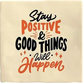 Plenty Restez Positif Plaque Décorative 15x15cm lot de 2