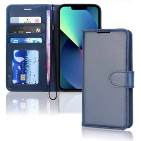 TECHGEAR Läder Plånboksfodral med Kortfack Ställ och Handrem för iPhone 13