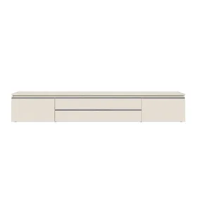 Whous Meuble TV 2 portes 2 tiroirs 240cm effet bois cachemire