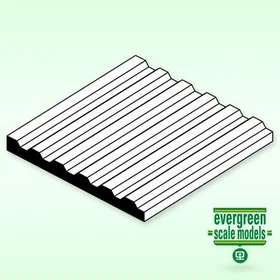 Evergreen 4525 Corrugated Metal Siding Plastic Sheet 1x150x300mm 0.75mm