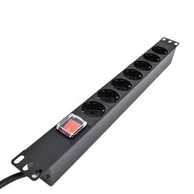 Linkit 19" Power Rail 7x CEE 7/4 2m PDU-7S-2M-S-B