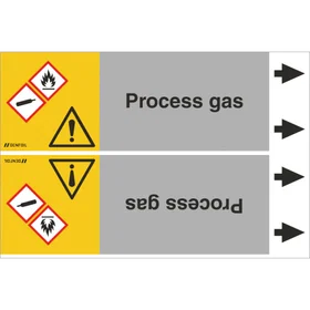 D-S Rørmærker Process gas (engelsk) ISO 20560-1