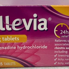Allevia Fexofenadine Hydrochloride 120mg 15 Tablets