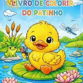 Livro De Colorir Do Patinho Färgläggningsbok för barn