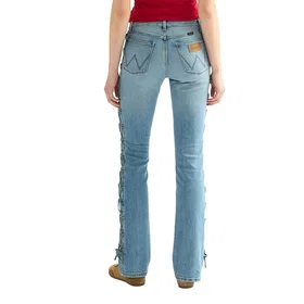 Wrangler Låg Midja Snörade Jeans (Dam)