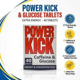 Powerkick Caffeine & Glucose 40 Tablets