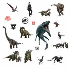 RoomMates Jurassic World Fallen Kingdom Vinyl Väggdekal 19 pack
