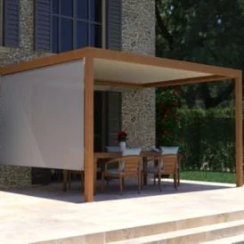 Guide Store latéral sans pour pergola adossée Salto Alumin'home blanche