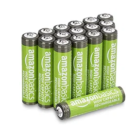 AmazonBasics Rechargeable AAA NiMH High-Capacity Batteries 16-pack