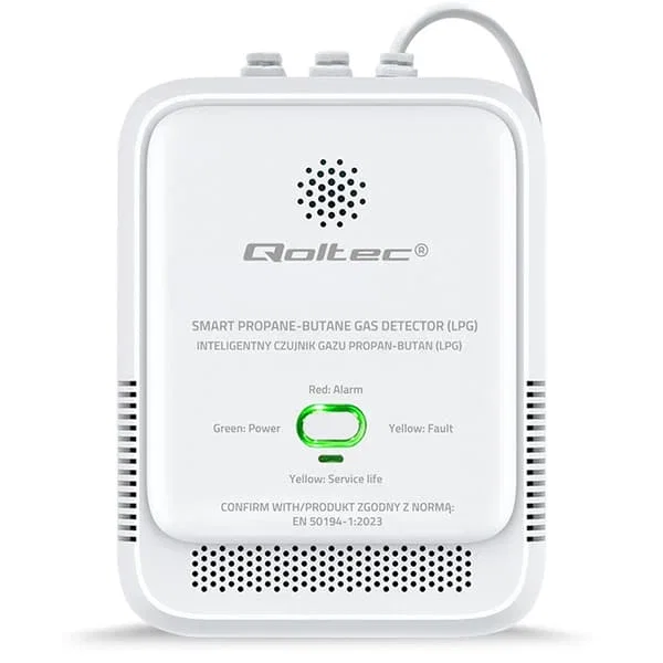 Qoltec 52652 Gas Detector Propane Butane Sensor 85dB Alarm LED