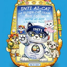 Ai-Cat Inti And The Super-Cat-Team Save Easter Färgläggningsbok för barn