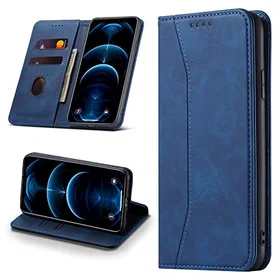 Leaisan Premium Läder Plånboksfodral med Magnetisk Stödfunktion för iPhone 12/iPhone 12 Pro