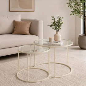 Hanah Home Sofabord Lumelle Glass|Jern