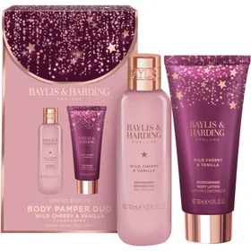 Baylis & Harding Wild Cherry & Vanilla Body Pamper Duo Gift Set (Gel Douche, Lot
