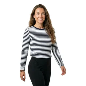 TOM TAILOR Denim Striped Interlock Long Sleeve T-shirt (Women's)