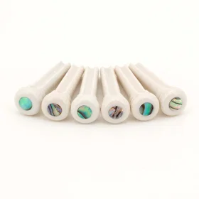 Graphtec TUSQ PP-1000-00 P-Style Bridge Pins White w/Paua Shell Inlay