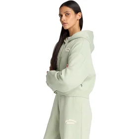 New Balance Linear Heritage Full Zip Hoodie (Dame)