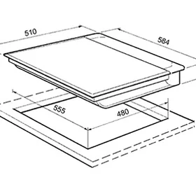 Vitrokitchen 101TGB (Svart)
