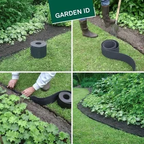 GARDEN ID Bordure de jardin Caoutchouc 5m x 10cm