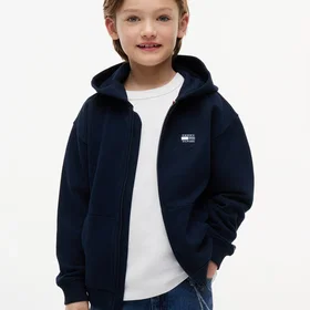 Tommy Hilfiger Tonal Flag Full Zip Hoodie (Gutt)