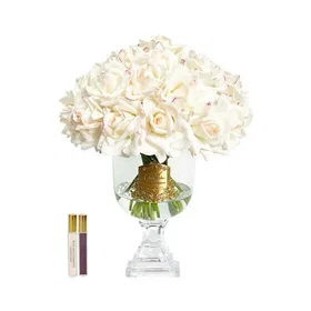 COTE Kunstig plante Rose de Versailles Ø: 40 x H: 44 cm Hvit Sølv Rosa VRB02
