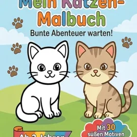 Mein Katzen-Malbuch Färgläggbok för barn