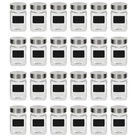 vidaXL Storage Jar 300ml 24-Piece Set Clear 50856