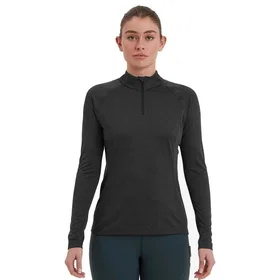Montane Dart Halv Zip Långärmad T-shirt Svart (Dam)