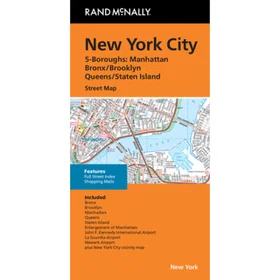 Rand New York City 5 Boroughs Street Map