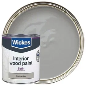 Wickes Quick Dry Gloss Wood & Metal Paint Shadow Grey 0.75L