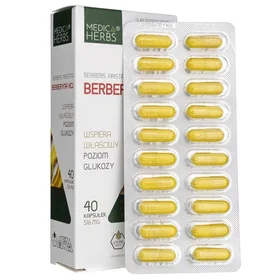 Medica Herbs Berberine HCL 500mg 40 Capsules