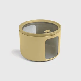 BlimPlus Contenant de conservation alimentaire rond en polypropylène jaune
