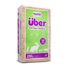 Uber Mjukt Papperssäng för Smådjur (28 L)