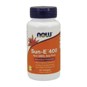 Now Foods Sun-E 400IU 60 Gélules Molles