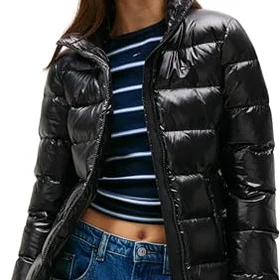 Tommy Jeans Tjw Slim Zip Print Down Jakke (Dame)