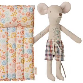 Maileg Strandmus med luftmadrass Pappa (Blomma)