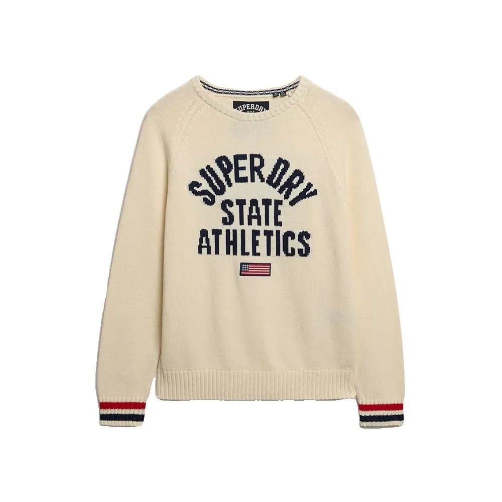 Superdry Slouchy Intarsia Graphic Sweater Top (Women's)
