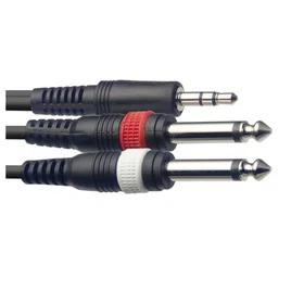 Stagg SYC Stereo Mini Jack to Dual Mono Jack Cable 1m SYC1/MPSB2P E