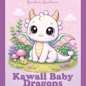 Kawaii Baby Dragons Färgläggningsbok för Barn