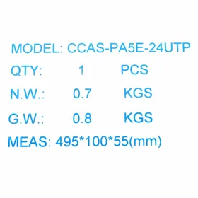 SecurityNET Cat5e UTP 24-Port Patch Panel (CCAS-PA5E-24UTP)