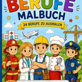 Mein Erstes Berufe Malbuch Färgläggningsbok