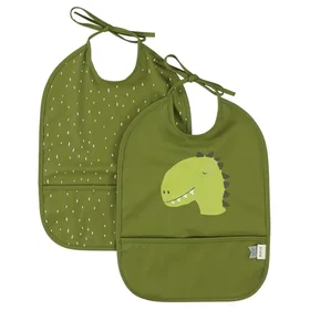 Trixie Bib Mr. Dino Vert 2-pack