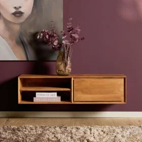 Aera Pier Import 3663807297577_CAFR Meuble TV Bois 1 tiroir 1 niche