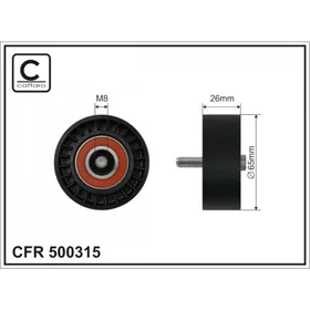 CAFFARO Micro-V Pulley 65X8X26 500315